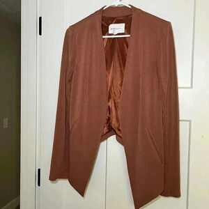 BCBGeneration Jacket Burnt Orange Women’s Size M Long Sleeve Shoulder Pads